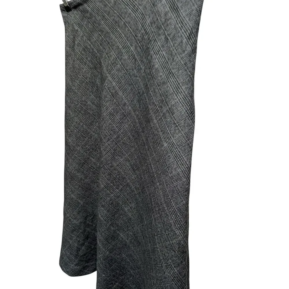 Premise Studio Women’s Skirt‎ Size 8 Black Gray Plaid A-Line Career Workwear